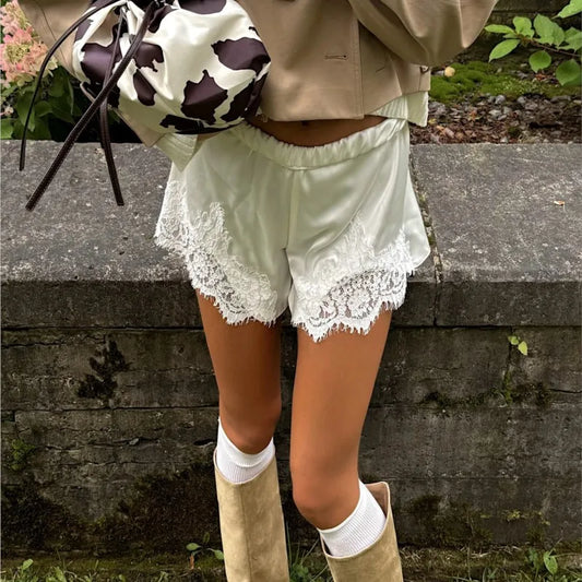 Lace Silk Comfy Shorts